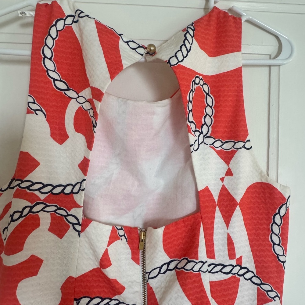 Lilly Pulitzer Red and White Dress with Nautical Print - Picture 5 of 5